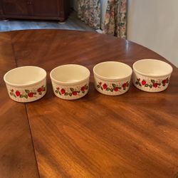 Vintage Stoneware  Strawberry N Cream Bowls   