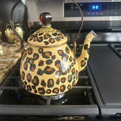 Mackenzie Child’s Leopard Hand Painted Teapot