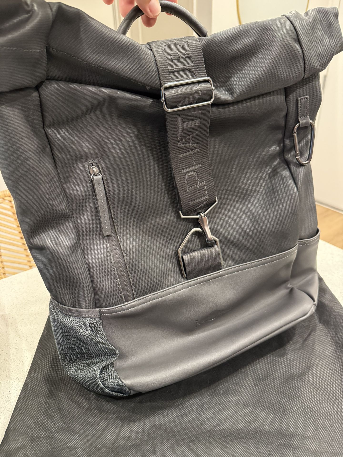 Alpha Tauri Red Bull Backpack Gray Top Load Travel Work Bag Limited Edition