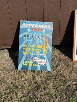 Superhero Canvas For Kids Room