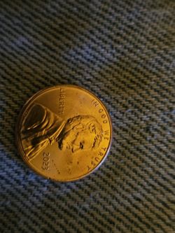 2023P Lincoln Cent. Dye Chips, Crack.