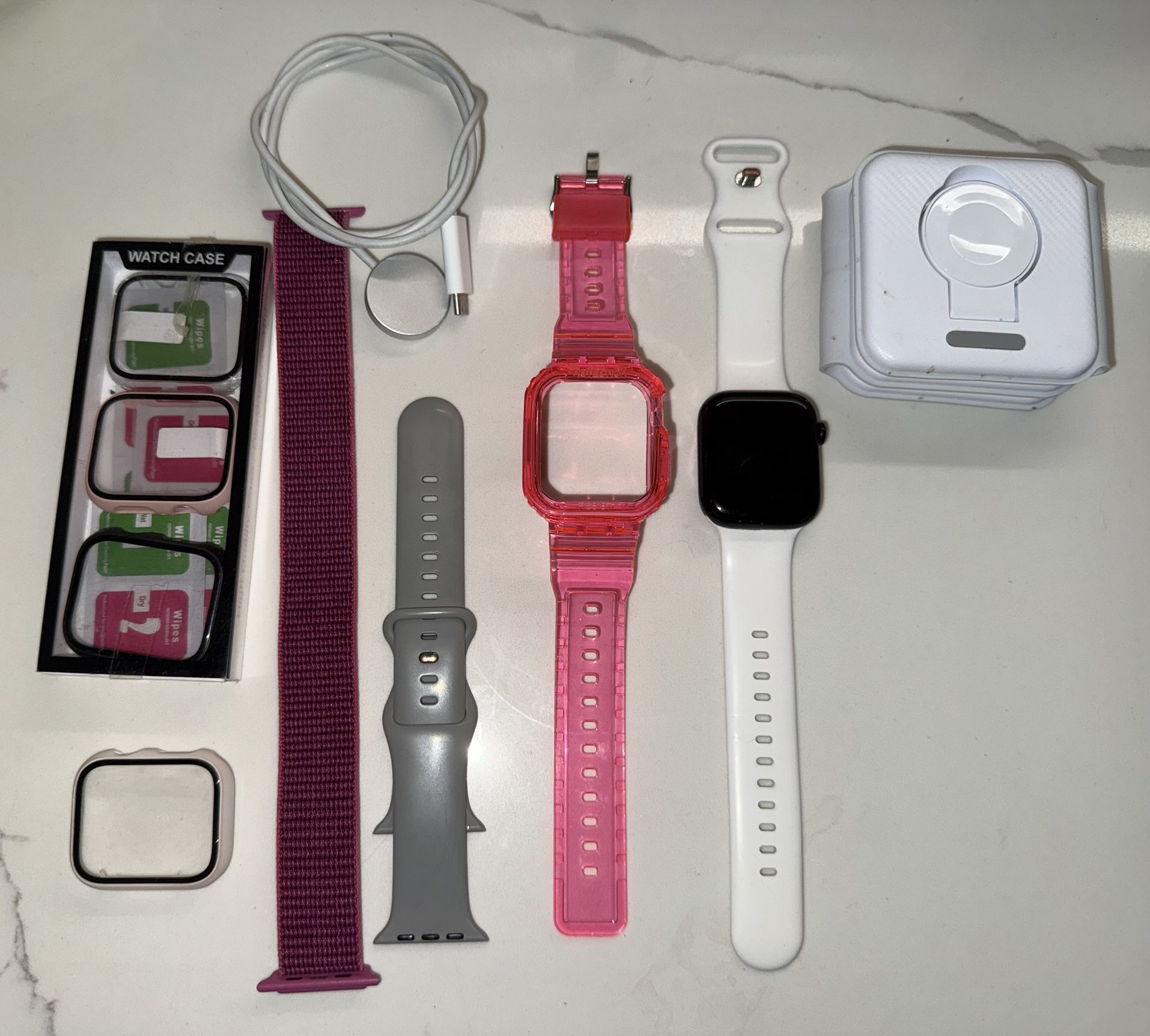 Series 7 Apple Watch With GPS & Cellular, Series 2 Apple Watch, Series 1 Apple Watch W/ Lots Of Accessories