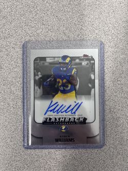 2025 Topps Finest Kyren Williams On-Card Auto #FBA-KW - LA Rams