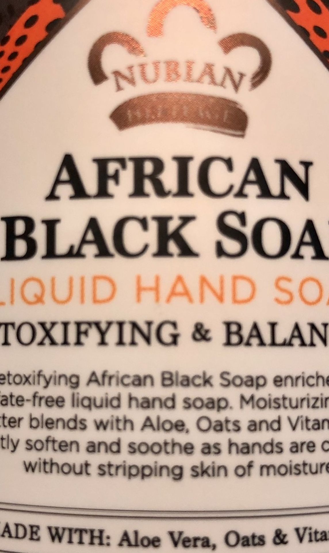 New, Nubian African Black Liquid Soap
