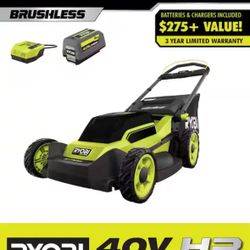 Ryobi 40V HP Brushless 20 in. Cordless Battery Walk Behind Push Lawn Mower with 6.0 Ah Battery and Charger 