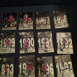 Michael Jordan Upper Deck 1(contact info removed) Gold Sig Card Set