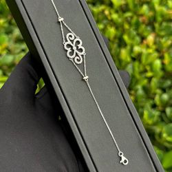 Jewelry 14k white tone gold Diamond 0.15CTW tennis bracelet 7.00” 13.50mm