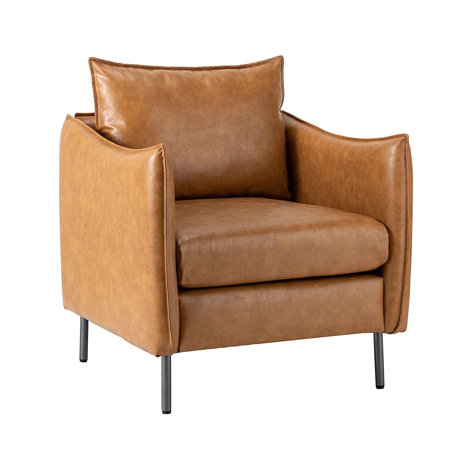 Hula la Home Casual Leather Chair - Caramel