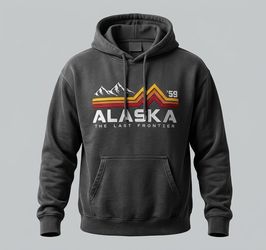 Alaska the Last Frontier Graphic Pullover Hoodie XXL