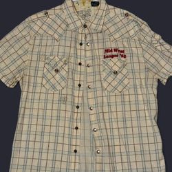 Toxic waste 2000’s style button up shirt