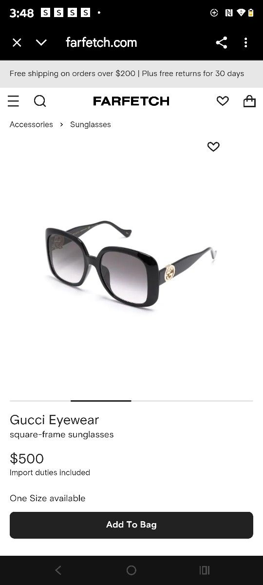 Authentic Gucci Glasses