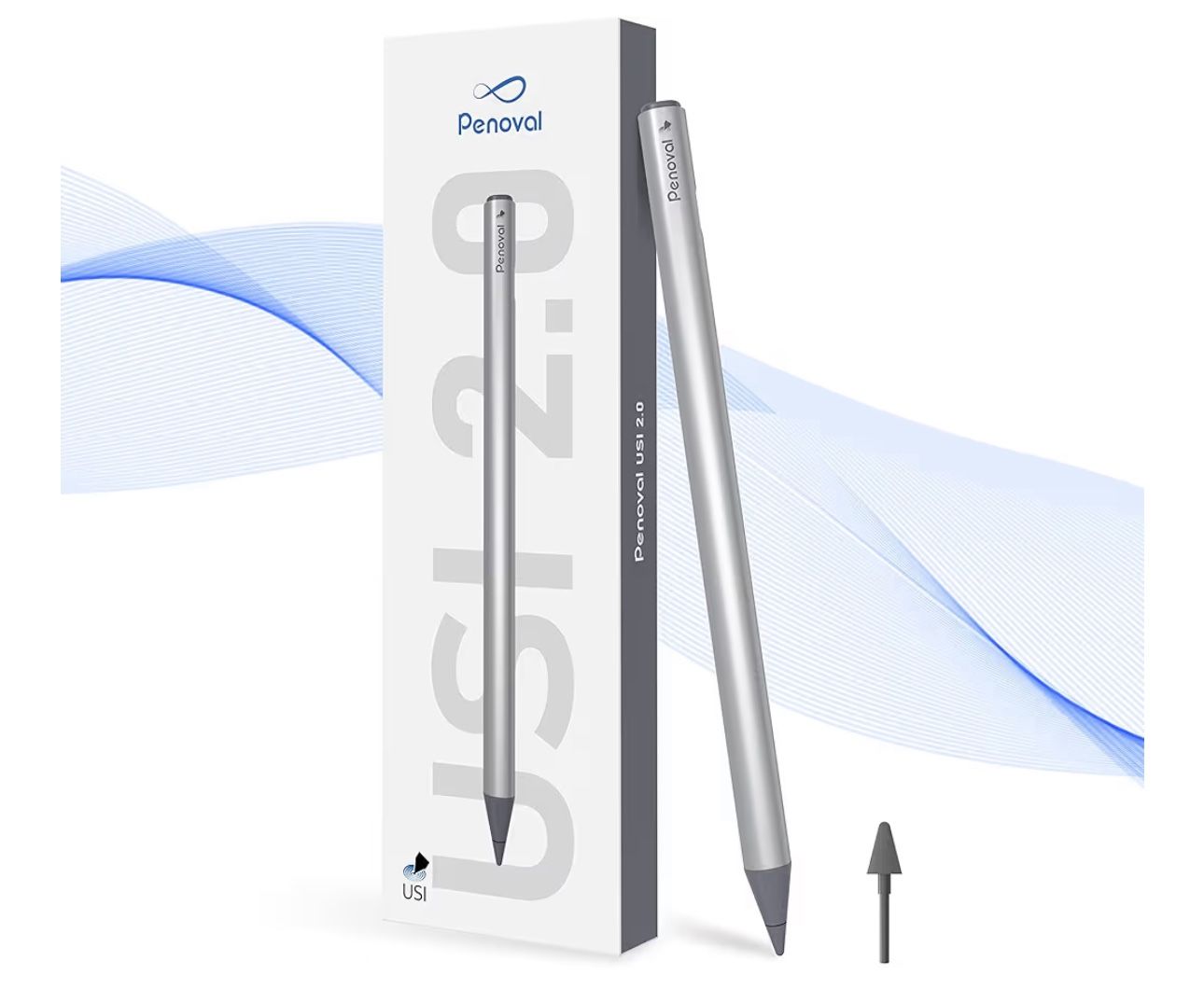 Penoval USI2.0 Stylus Pen for Chromebooks - 4096 Levels Pressure for Lenovo, ASUS, HP Chrome Devices & Google Pixel Tablet