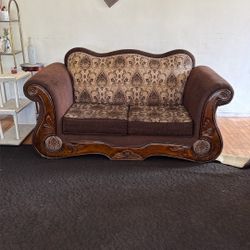Sofa Couch Vintage-Style Loveseat And Couch / Moving Sale