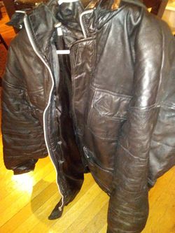 Leather coat