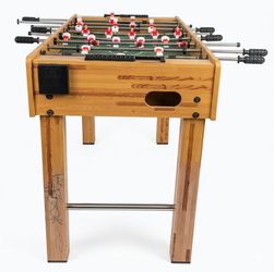 48in Foosball Table for Kids & Adults, Arcade Soccer Game Table w/ 1 Balls - Light Brown