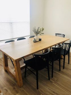 Handcrafted solid wood kitchen table