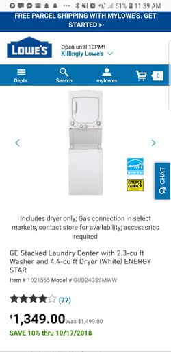 Stackable wash an dryer