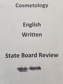 Cosmetology English Written State Board Review