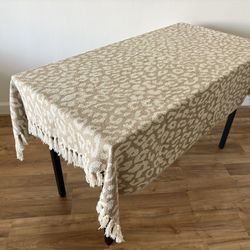 100% Cotton Leopard Print Tablecloth