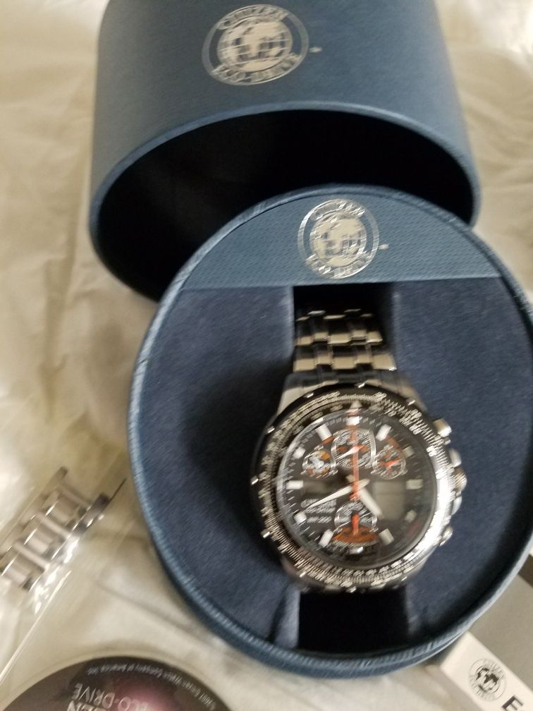 CITIZEN CTZ-A8120 MENS ECO-DRIVE WATCH RADIO CONTROLLED SKYHAWK