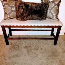 Lovely, Canva With Nail Head Studding Bench