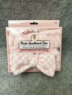PLUSH HEADBAND DUO (PINK/CHECKER) HEADBAND
