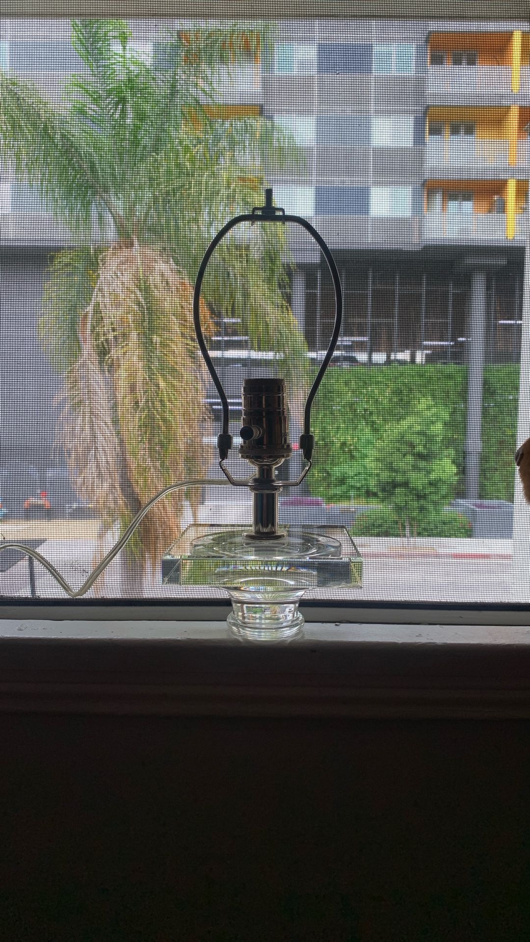 Vintage Restoration Hardware Cut Crystal Table Lamp