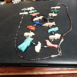 Hand Carved Indian Necklace,  Very Nice