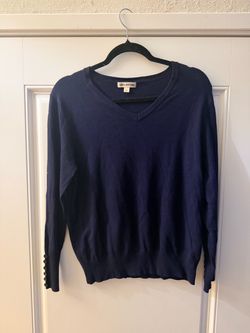 Navy V-Neck Sweater