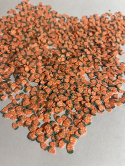 Carrot clay slices 