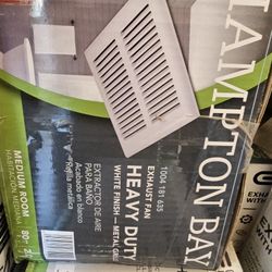Hampton Bay 80 CFM Ceiling Mount Room Side Installation Heavy-Duty Bathroom Exhaust Fan, ENERGY STAR