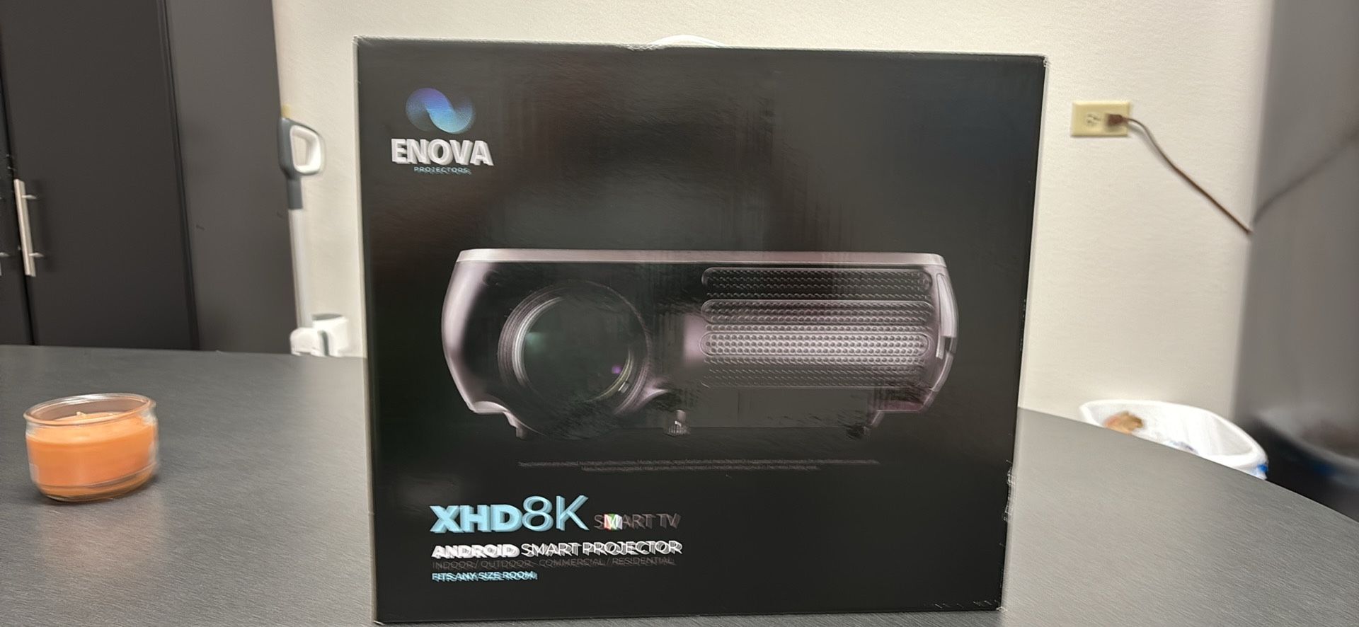 Enova XHD 8k Projector And Motorized SI-72 Screen
