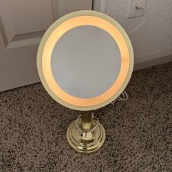 Vintage protronics gold plated LED Vanity Tabletop Mirror