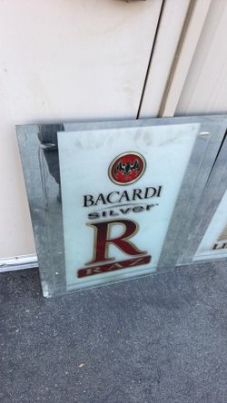 Bacardi liquor beer sign vintage