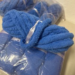 Blue Chenile yarn