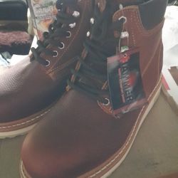 Hammer Work Boots For Men Size 8.5 Steel Toed