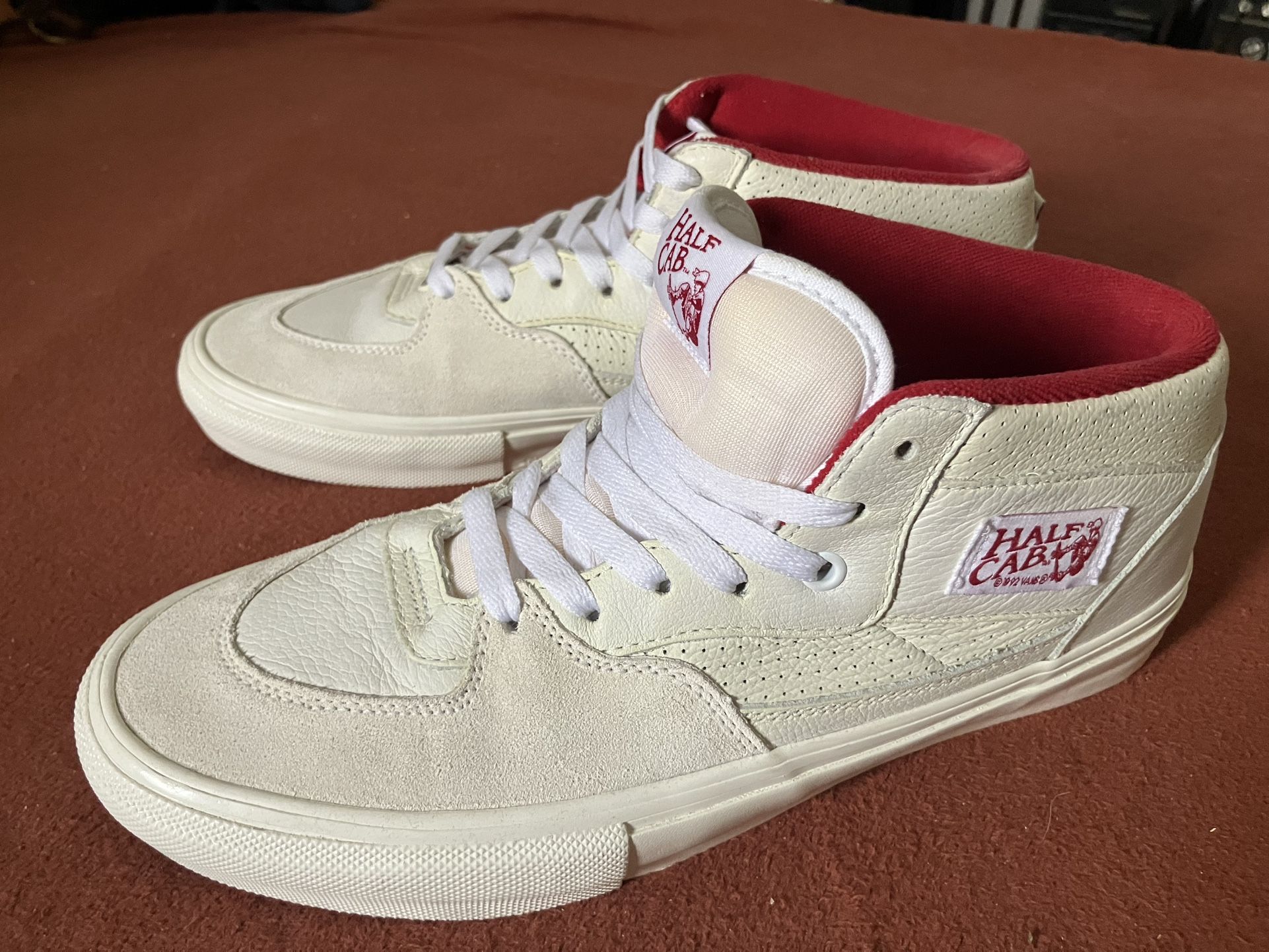 white leather/red half cab VANS