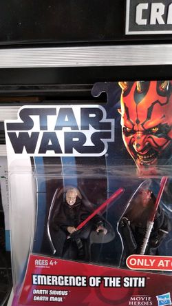 2 pack of Darth Maul and Darth Sidious Target Exclusive Emergence of the Sith