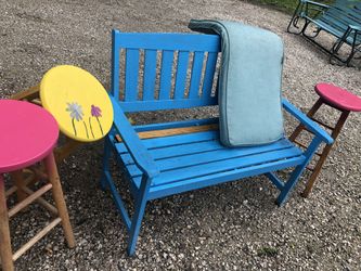 Boho Indoor/outdoor Bench And Stools