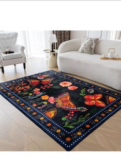 Butterfly area rug