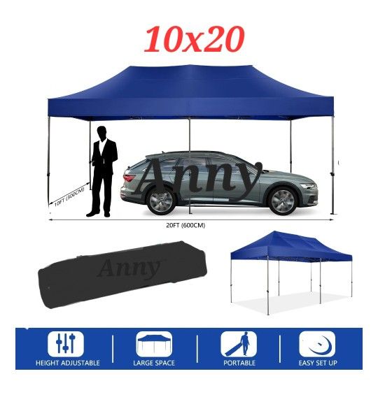 10x20 Pop up Canopy Tent Easy Up Outdoor Canopy Wedding Party Tents for Parties