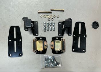 59 - 64 Chevy Impala LS Engine install kit motor perch’s motor mounts and LS sliding plates. Lots of adjustments