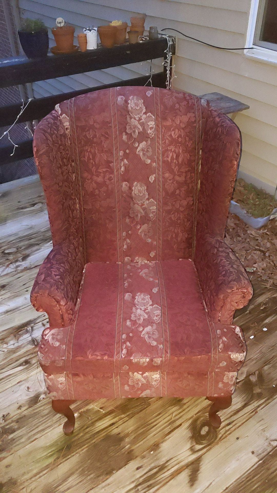 Antique Flower Pattern Chair( ONLY 1 Available )