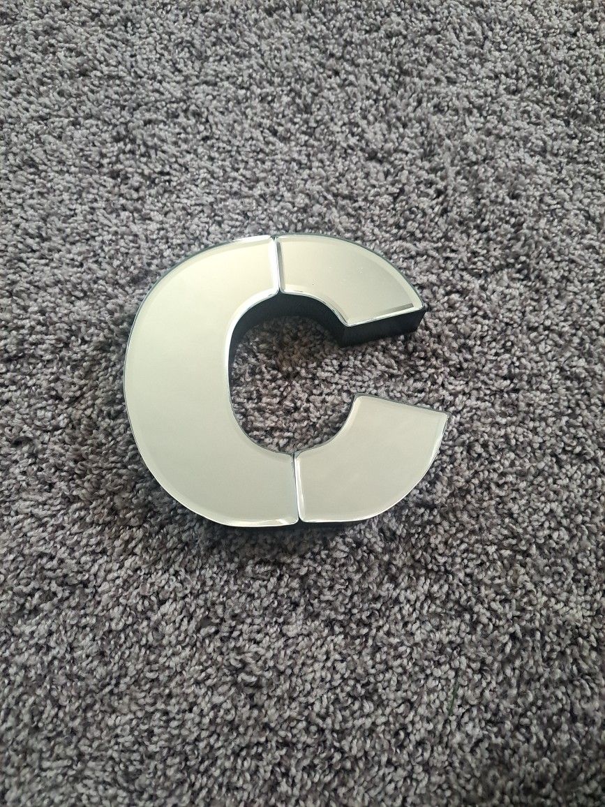 Mirrored Glass Letter C