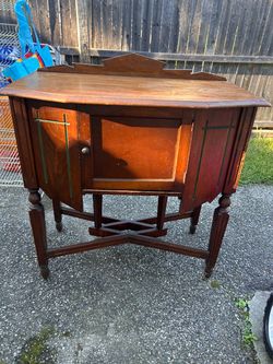 "Martha Washington" style sewing cabinet