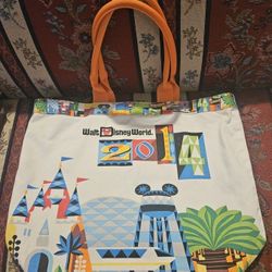 WALT DISNEY WORLD 2014 CANVAS TOTE BAG 