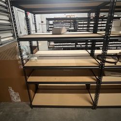 Garage Shelving  Metal Storage Shelves 48" W x 18" D x 72" H Adjustable Heavy Duty Shelving for Garage,3000lbs
