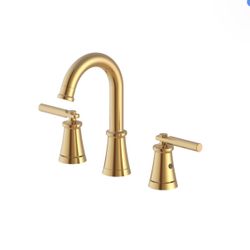 Junipine 8 in. Widespread 2-Handle Bathroom Faucet in Brushed Gold