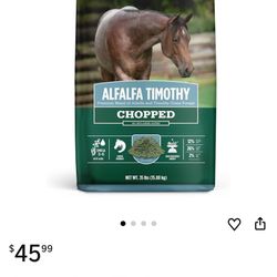 standlee Alalfa & Timothy Chopped Hay, Alfalfa & Timothy Hay for Horses & Livestock, 35 lbs