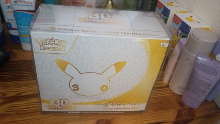 Pokémon TCG 30th Celebration Elite Trainer Box and 30th  polemon center etb